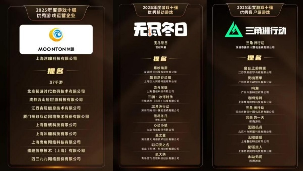 2025 ��Ϸʮǿ��Ȱ������������Ϸ�����޾����ա�����Ѷ���������ж�������ѡ